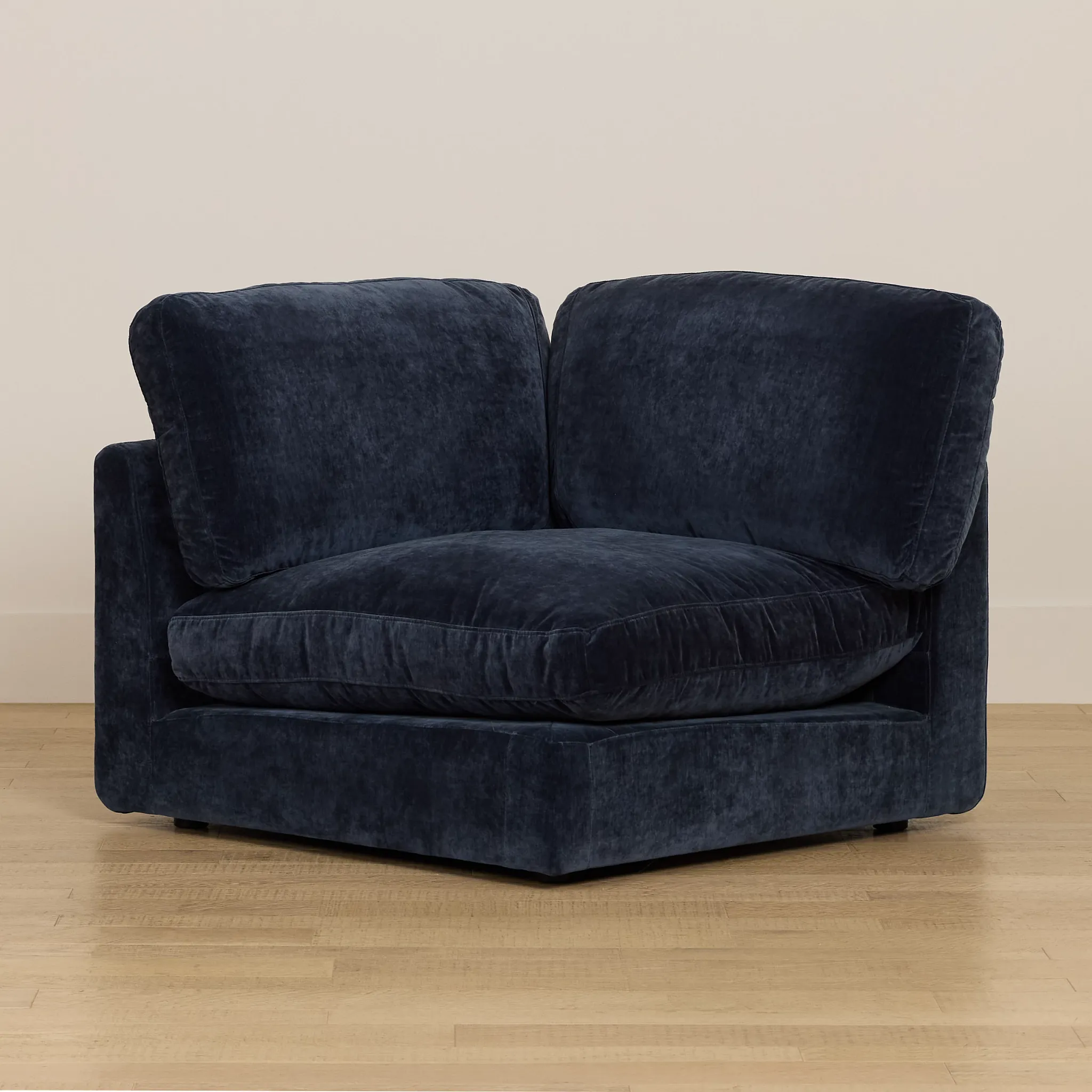 Jules Dark Blue Velvet Wedge