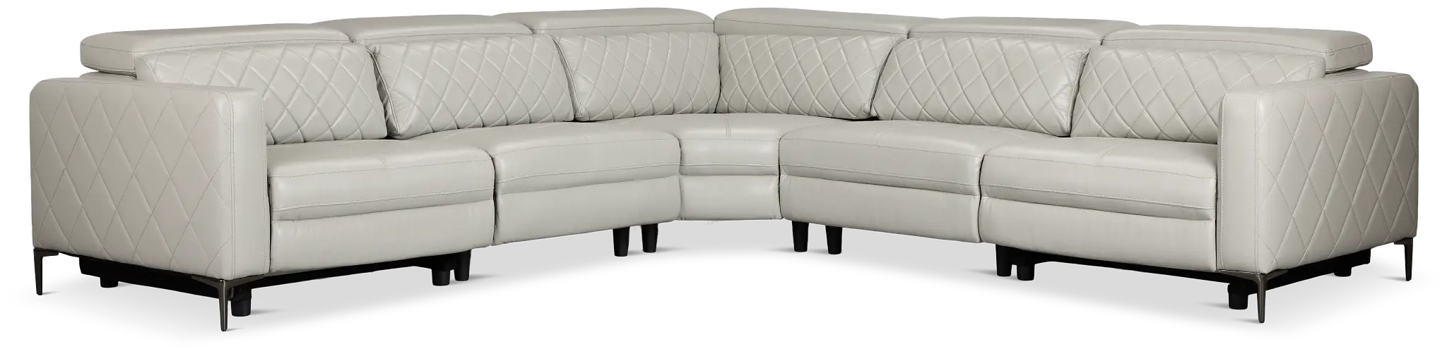 Ava Light Gray Micro Small Two-arm Power Reclining Sectional Ava Light Gray Micro Small Two-arm Power Reclining Sectional