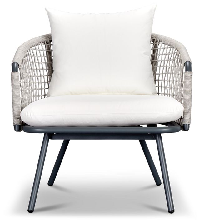 Antigua Gray White Arm Chair