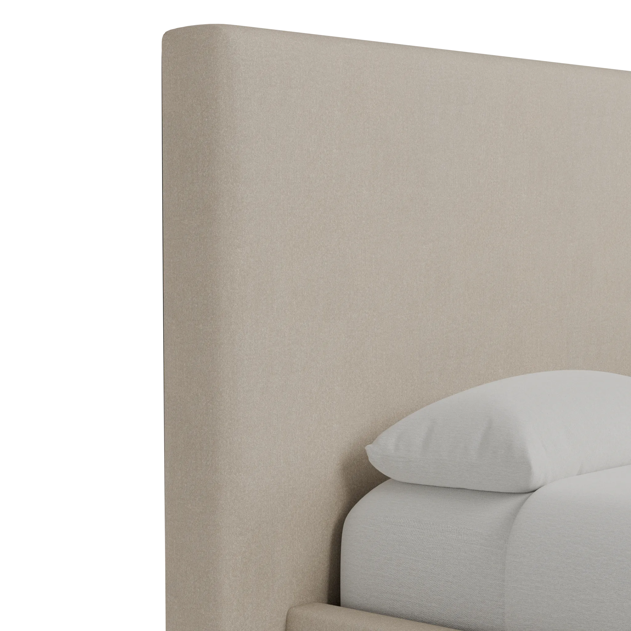 Grayton Peyton Beige 54" Upholstered Platform Bed