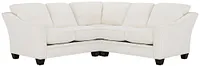 Avery White Fabric Small Two-arm Sectional