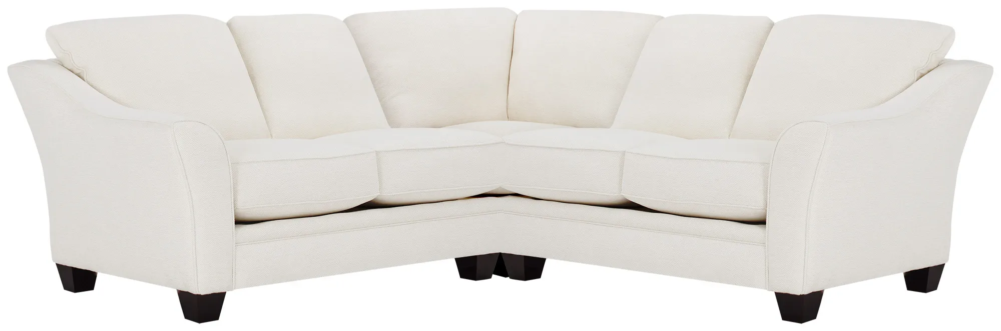 Avery White Fabric Small Two-arm Sectional