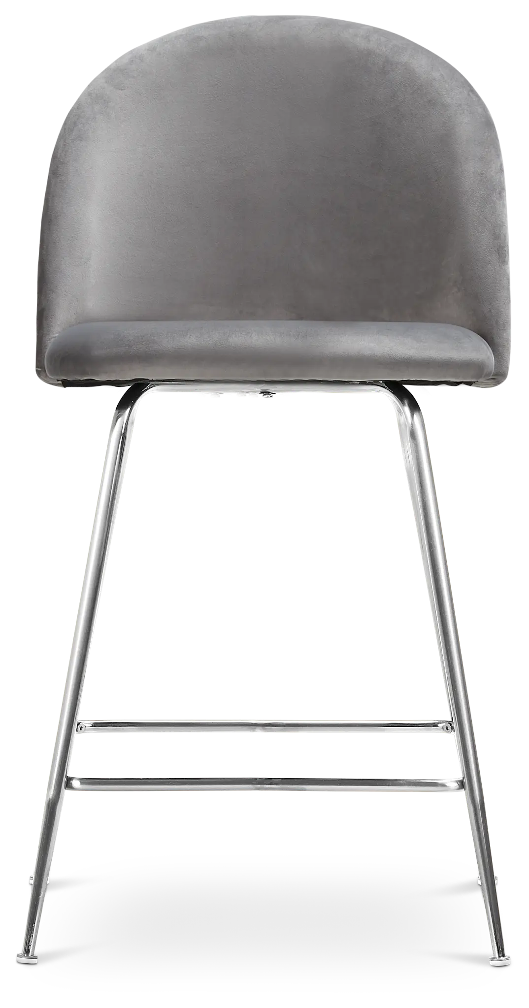 Capri Grayvelvet Upholstered 24" Barstool W/chrome Legs Capri Grayvelvet Upholstered 24" Barstool W/chrome Legs