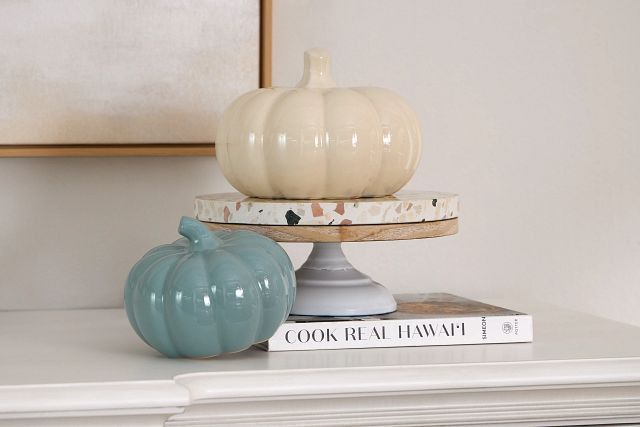 Pumpkin White Medium Tabletop Accessory