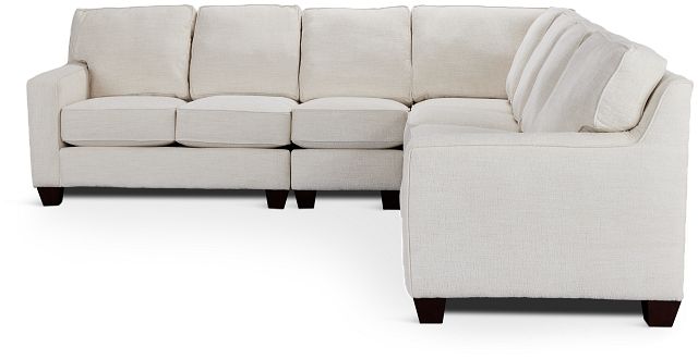 Andie White Fabric Large Two-arm Sectional (2)