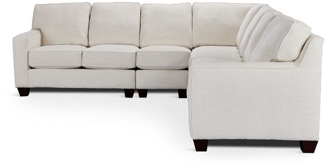 Andie White Fabric Large Two-arm Sectional