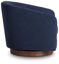 Paloma Dark Blue Micro Swivel Accent Chair