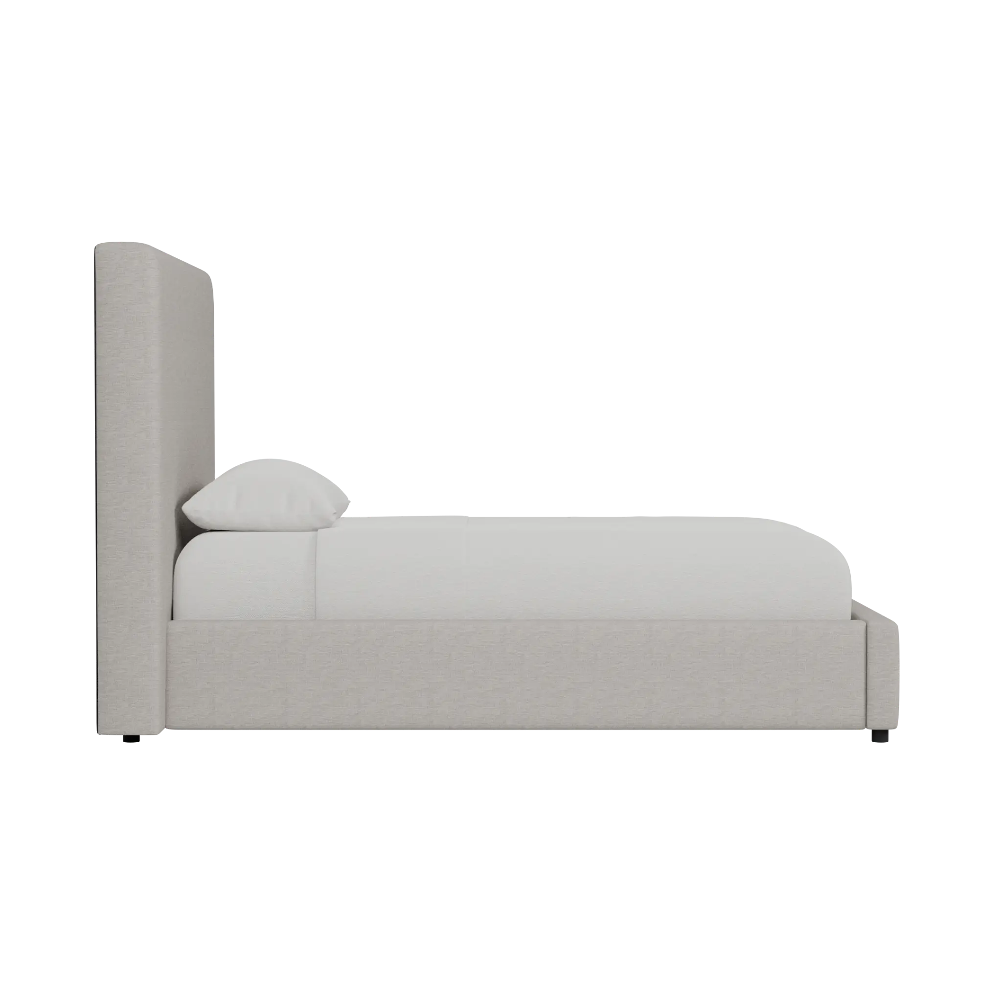 Grayton Maguire Pewter 54" Upholstered Platform Bed Grayton Maguire Pewter 54" Upholstered Platform Bed