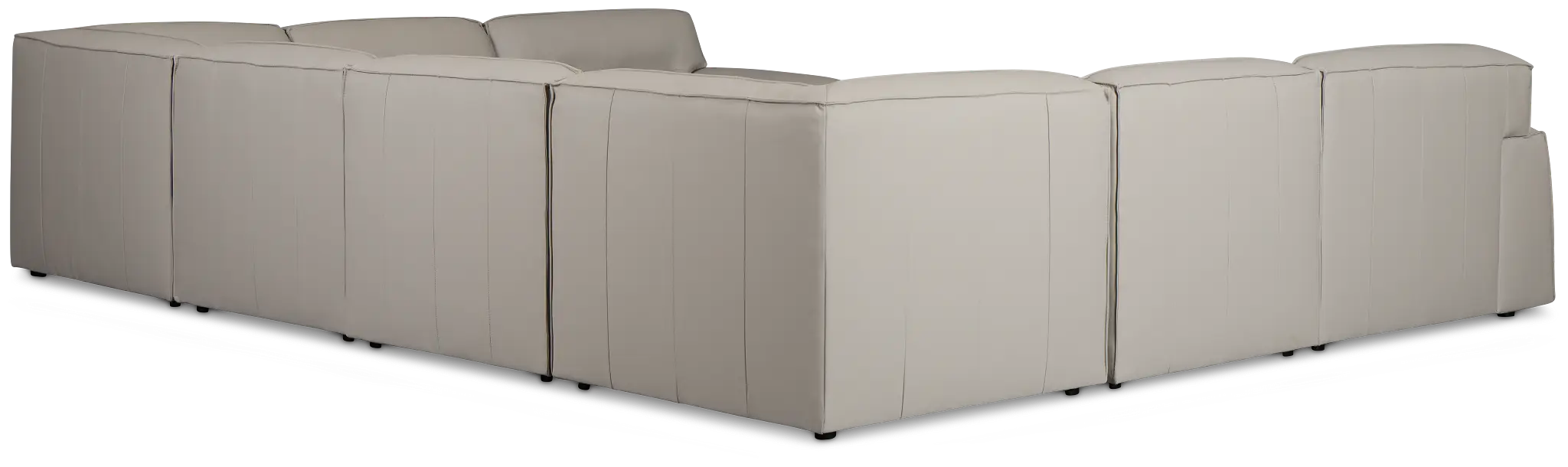 Blanca Gray Leather 8-piece Modular Sectional Blanca Gray Leather 8-piece Modular Sectional