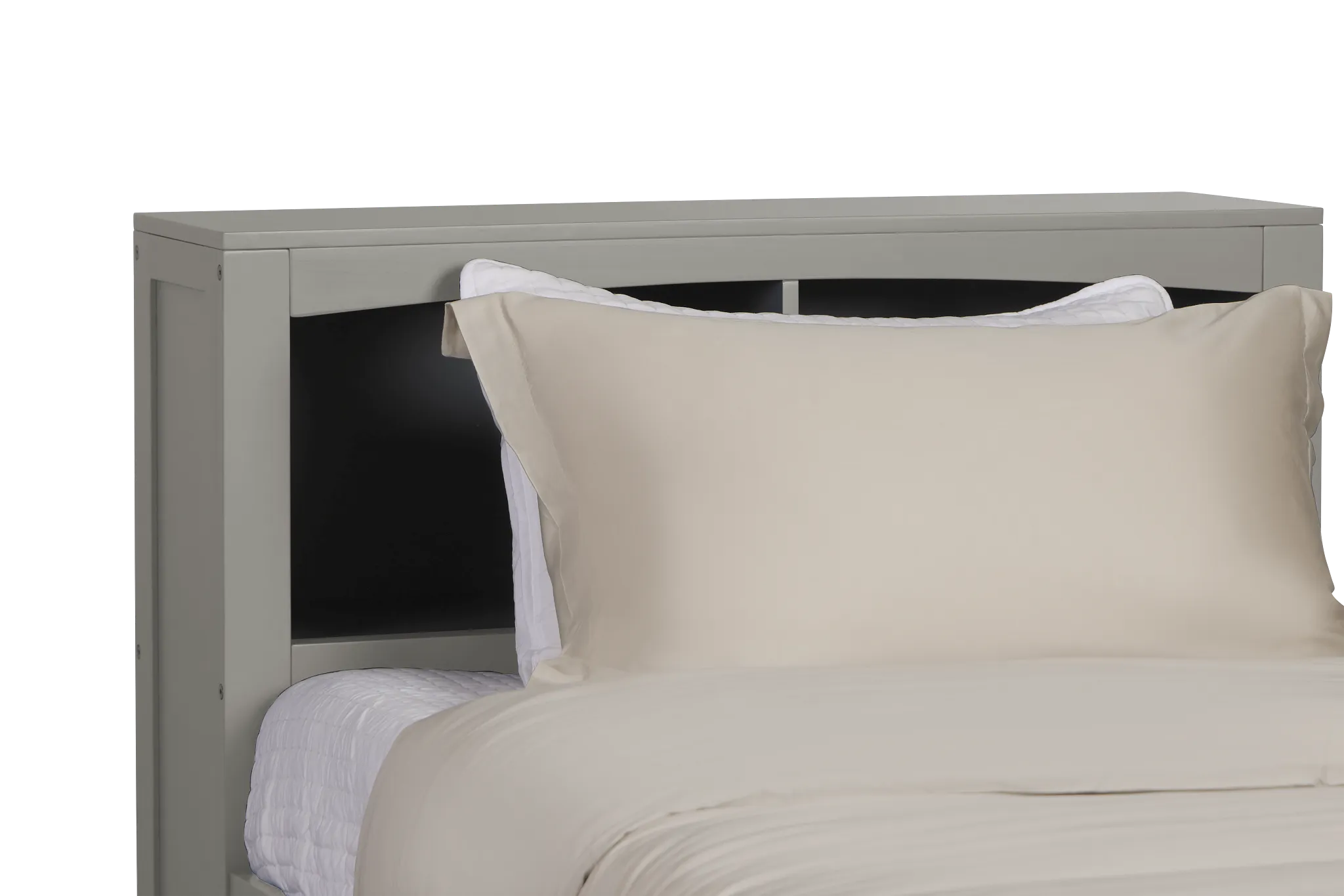 Charleston Gray Bookcase Bed With 2 Storage Drawers