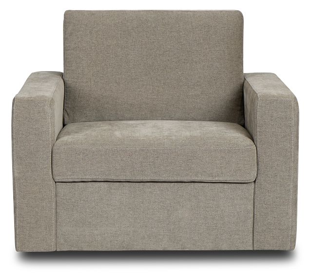 Addie Gray Fabric Swivel Chair