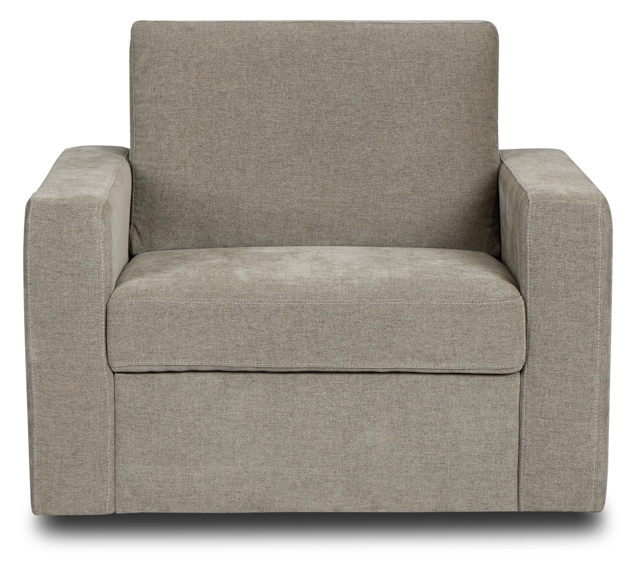 Addie Gray Fabric Swivel Chair
