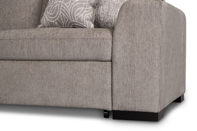 Blakely Gray Fabric Medium 2-arm Right Facing Sleeper Sectional