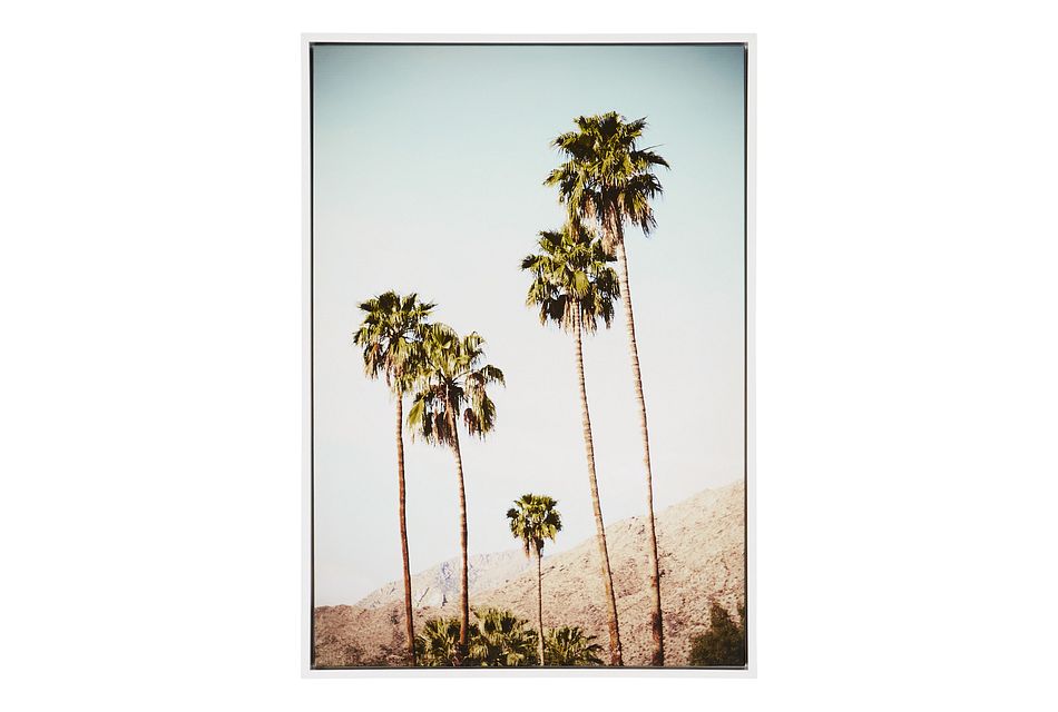 Trees Light Blue Canvas Wall Art