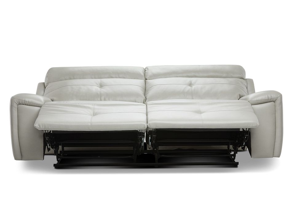 Chandler Light Gray Micro Power Reclining Sofa | Living Room - Reclining Sofas | City Furniture