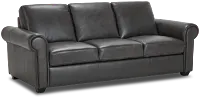 Lincoln Dark Gray Lthr/vinyl Sofa