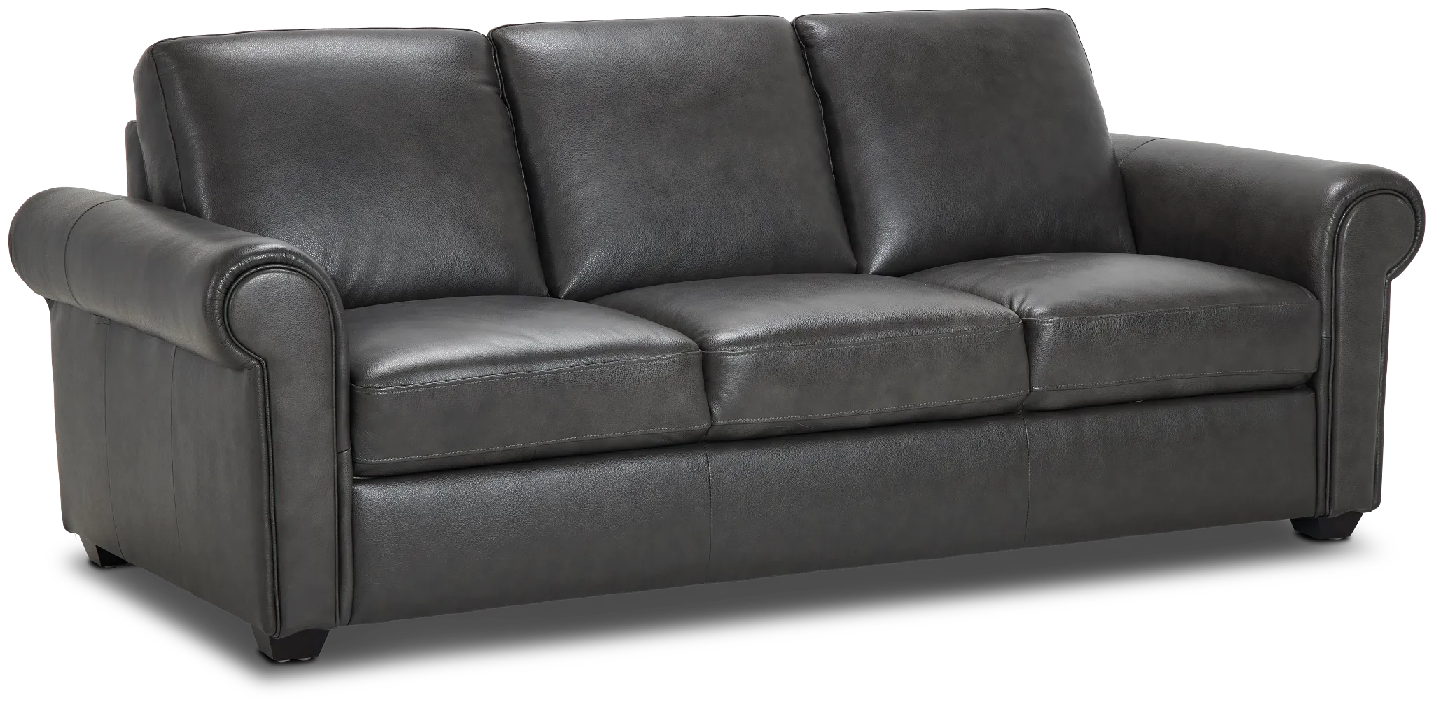 Lincoln Dark Gray Lthr/vinyl Sofa