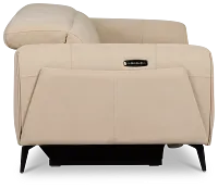 Reyna Beige Micro Power Reclining Loveseat