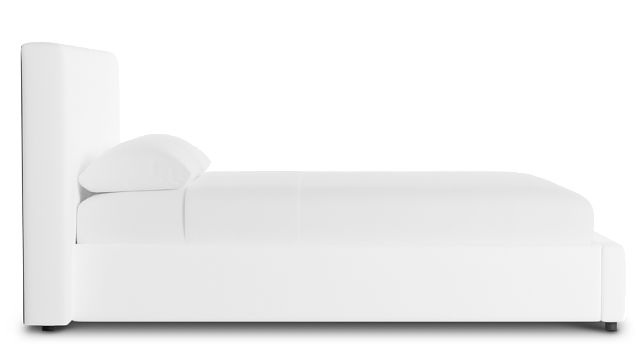 Grayton Peyton White 44" Upholstered Platform Bed