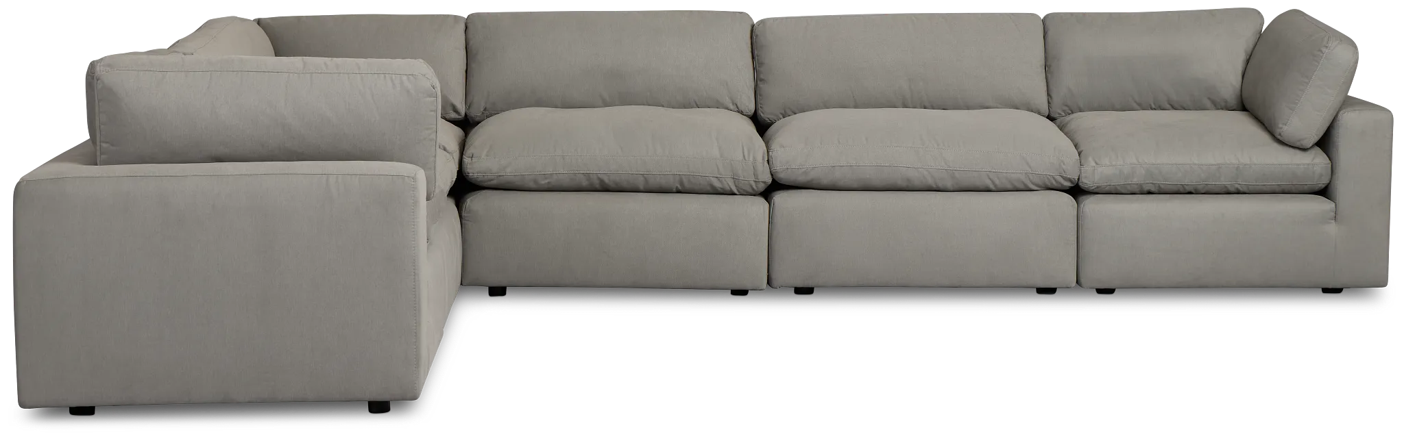 Grant Light Gray Fabric 6-piece Modular Sectional