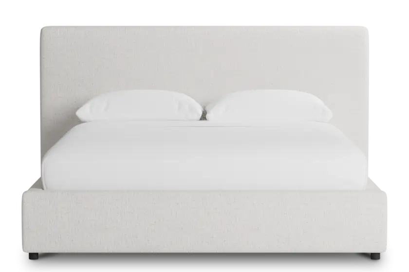 Grayton Linen Light Beige 44" Upholstered Platform Bed Grayton Linen Light Beige 44" Upholstered Platform Bed