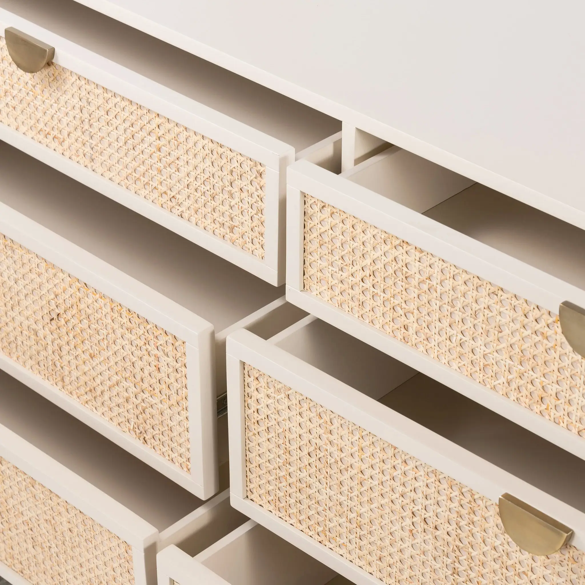 Four Hands Carmy Light Beige Woven Dresser Four Hands Carmy Light Beige Woven Dresser