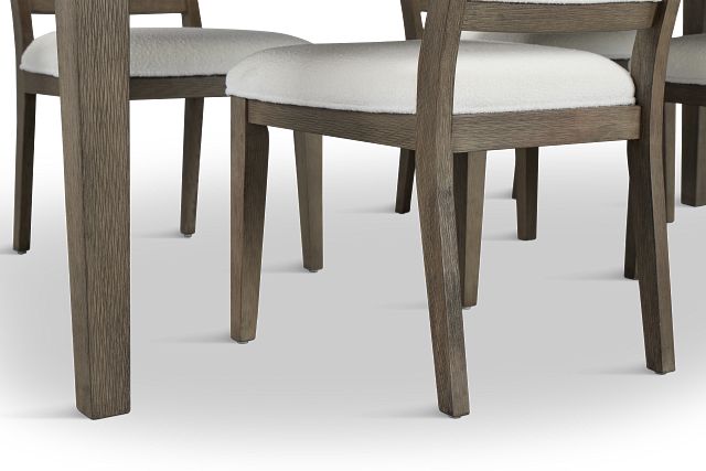 Alden Gray Rect Table & 4 Chairs