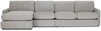 Noah Gray Fabric Small Left Chaise Sectional