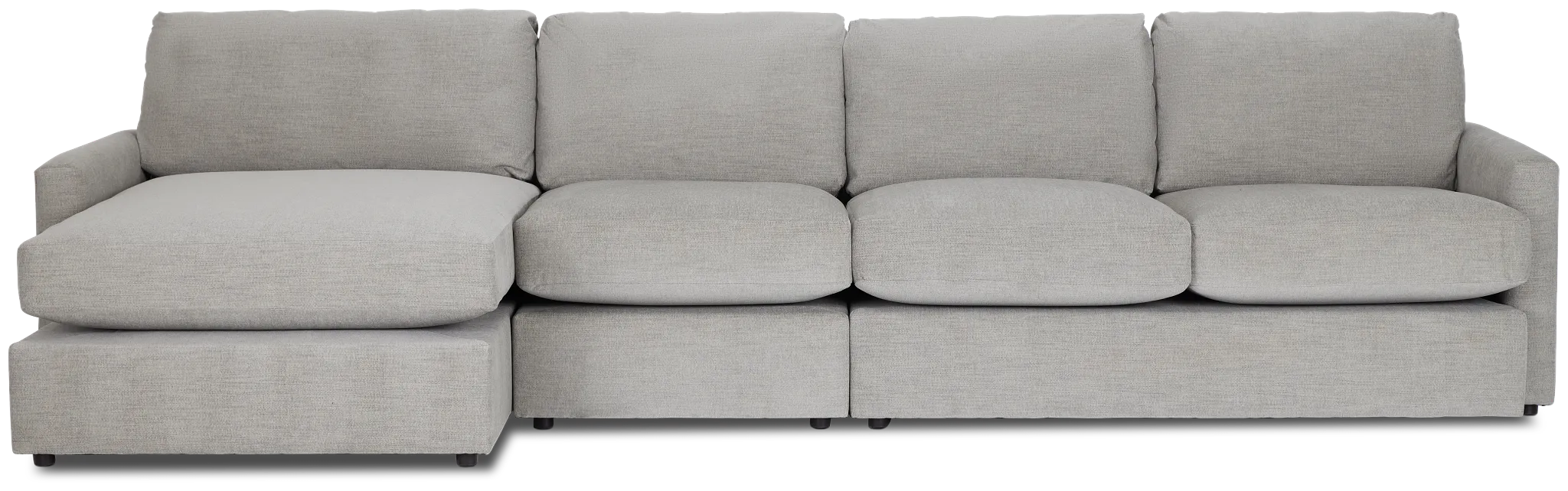 Noah Gray Fabric Small Left Chaise Sectional