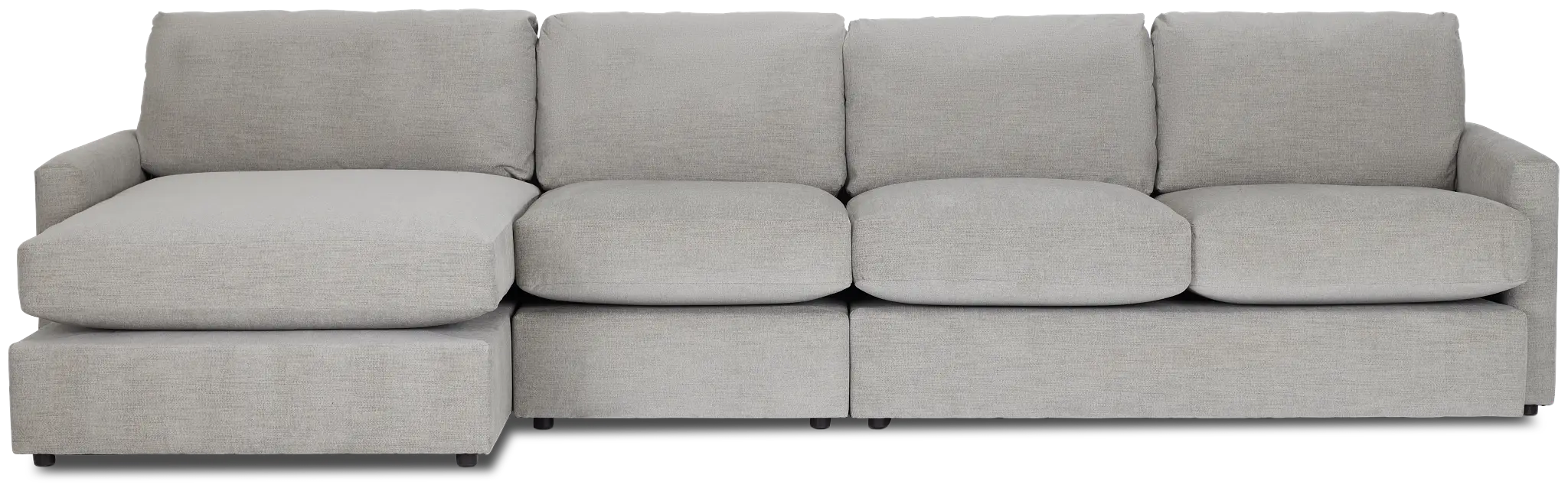 Noah Gray Fabric Small Left Chaise Sectional Noah Gray Fabric Small Left Chaise Sectional