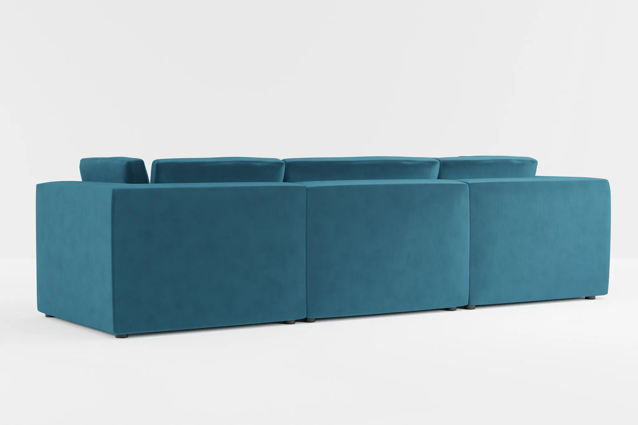 Destin Joya Teal Velvet 4-piece Modular Sectional
