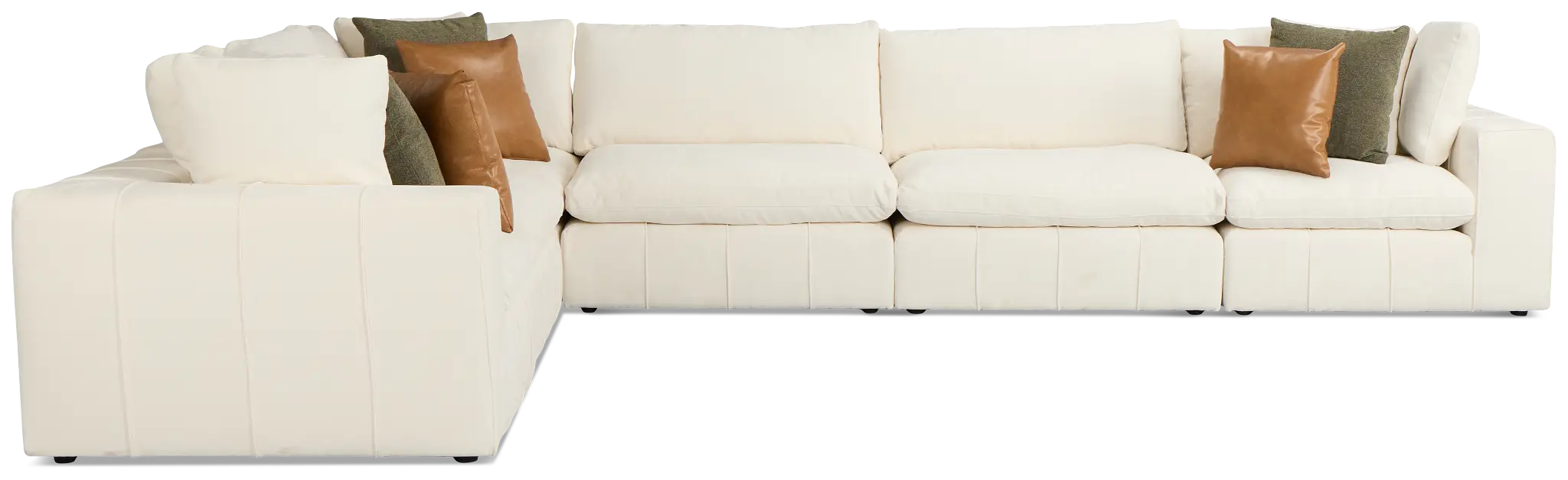 Cruz White Fabric 6-piece Modular Sectional Cruz White Fabric 6-piece Modular Sectional
