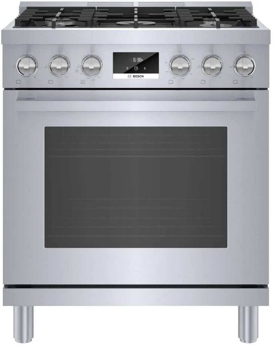 Bosch 800 Series Stainless Steel 30" Dual Fuel Range