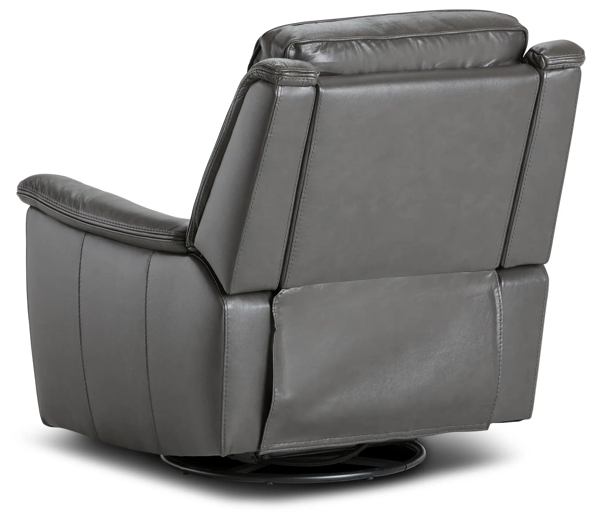 Aiden Dark Gray Leather Power Glider Recliner With Power Headrest Aiden Dark Gray Leather Power Glider Recliner With Power Headrest