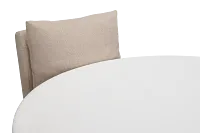 Bryant White Round Table & 4 Upholstered Chairs