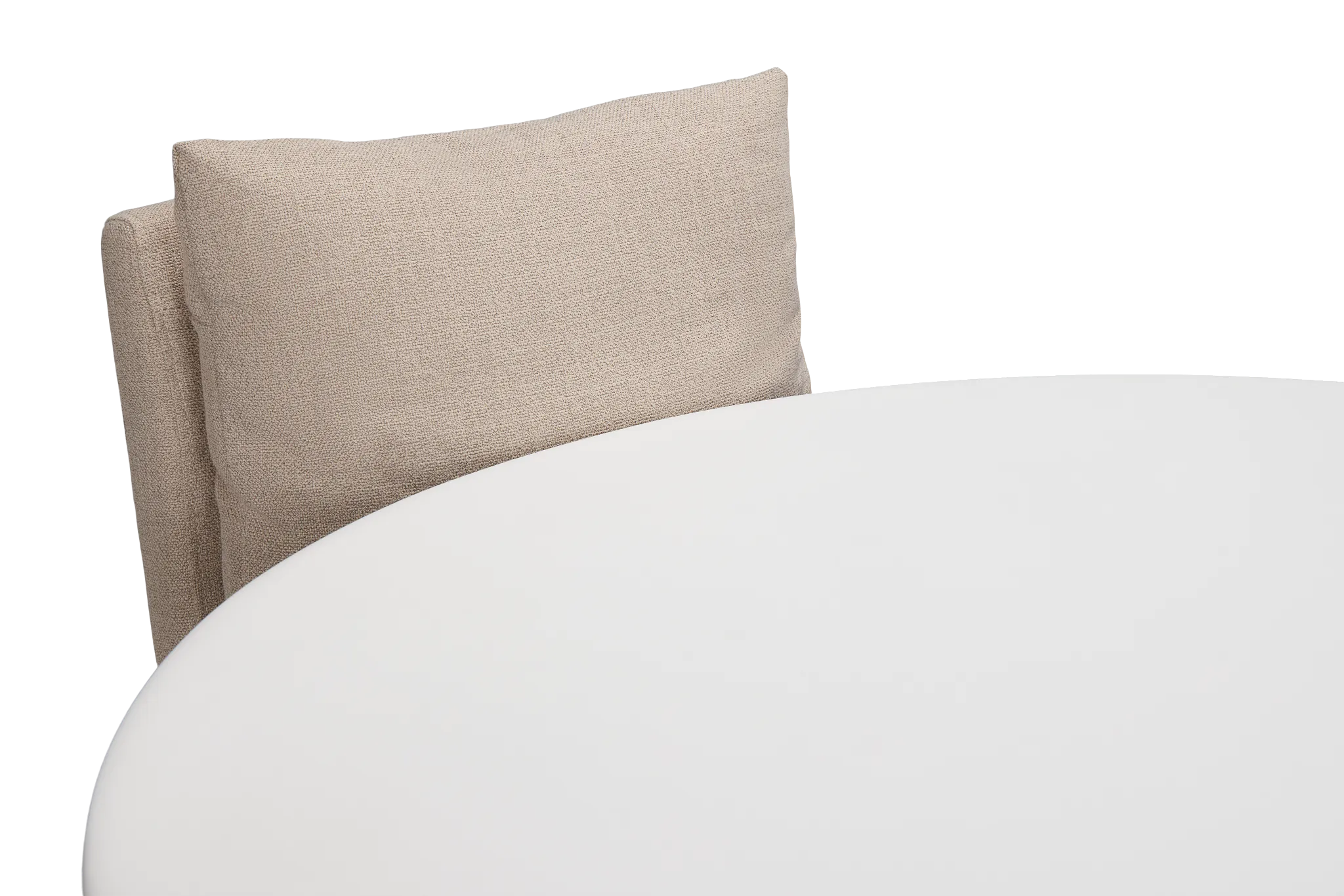 Bryant White Round Table & 4 Upholstered Chairs