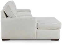 Austin White Fabric Small Left Chaise Sectional