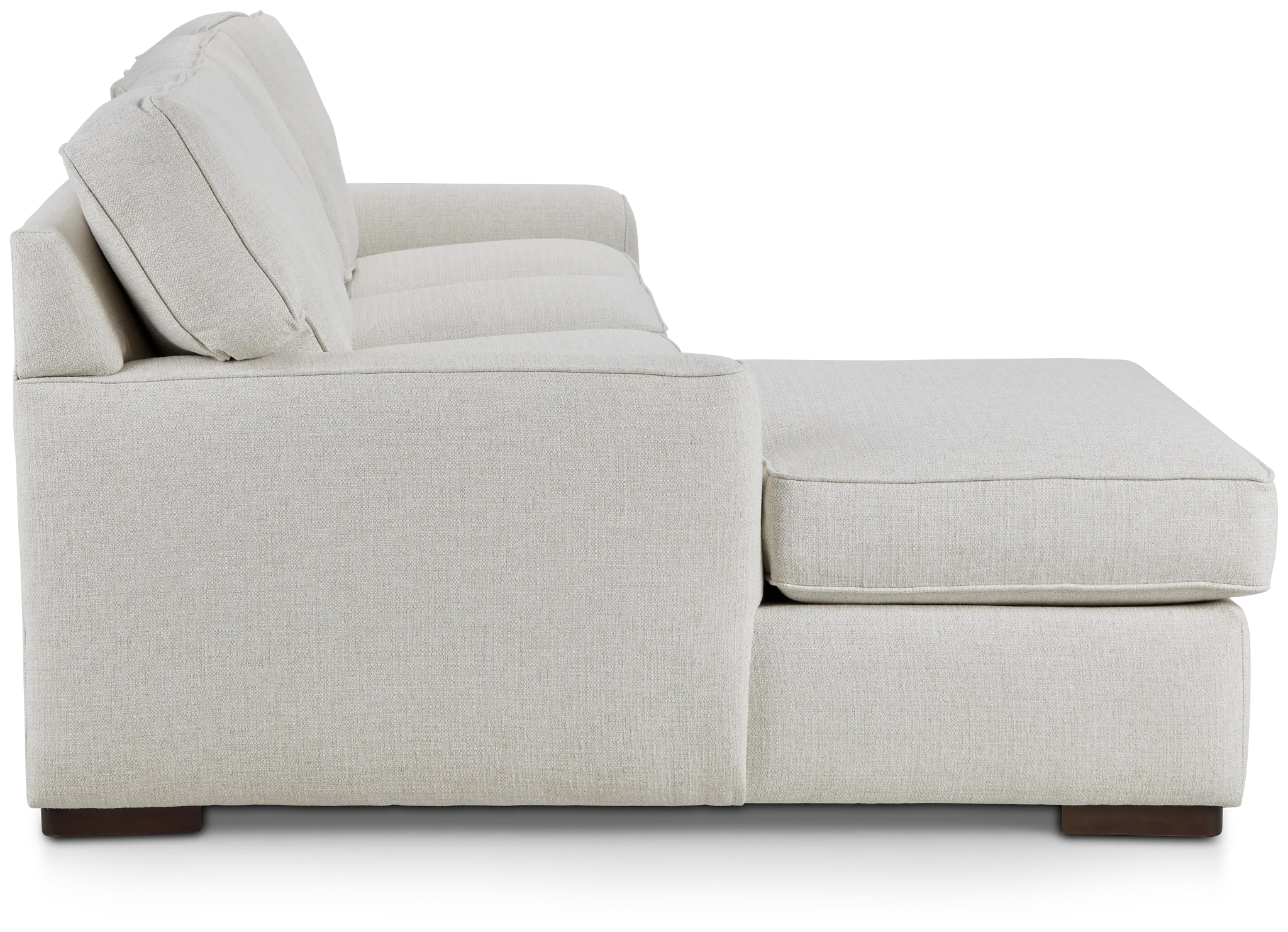 Austin White Fabric Small Left Chaise Sectional