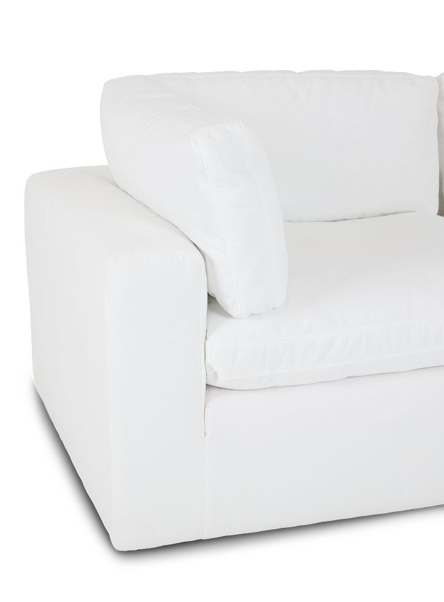 Grant White Fabric 2 Piece Modular Sofa