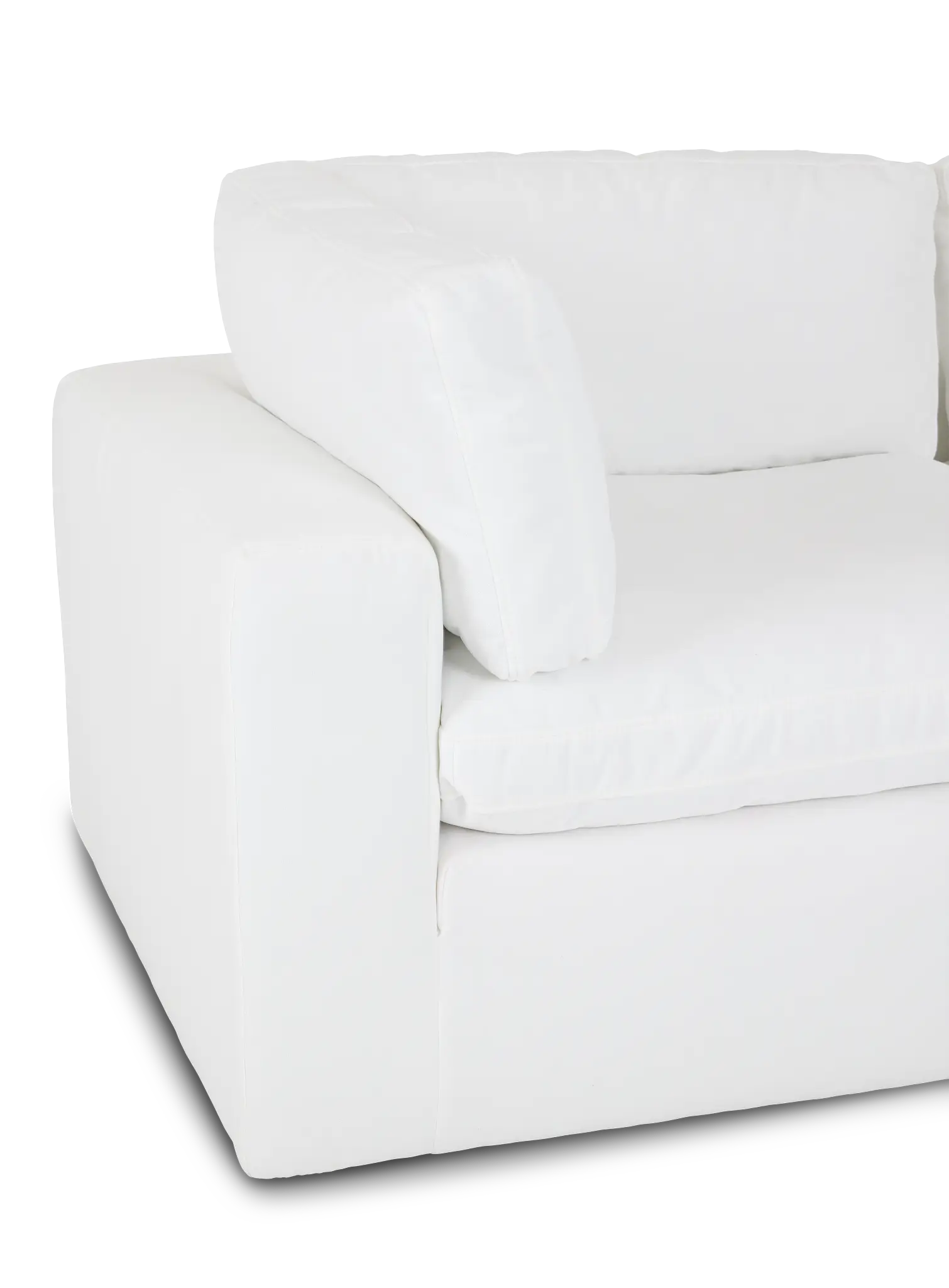 Grant White Fabric 2-piece Modular Sofa Grant White Fabric 2-piece Modular Sofa