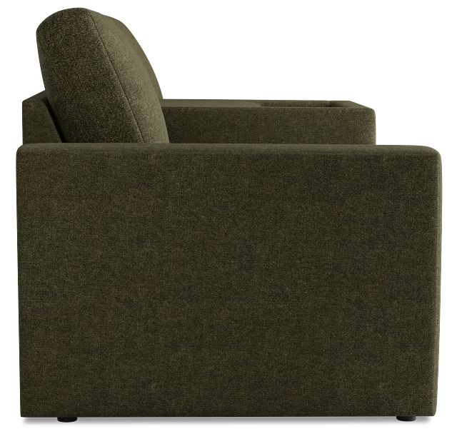 Citymod Green Fabric 3-piece Modular Sofa With Media Console