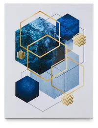 Niloy Dark Blue Acrylic Wall Art