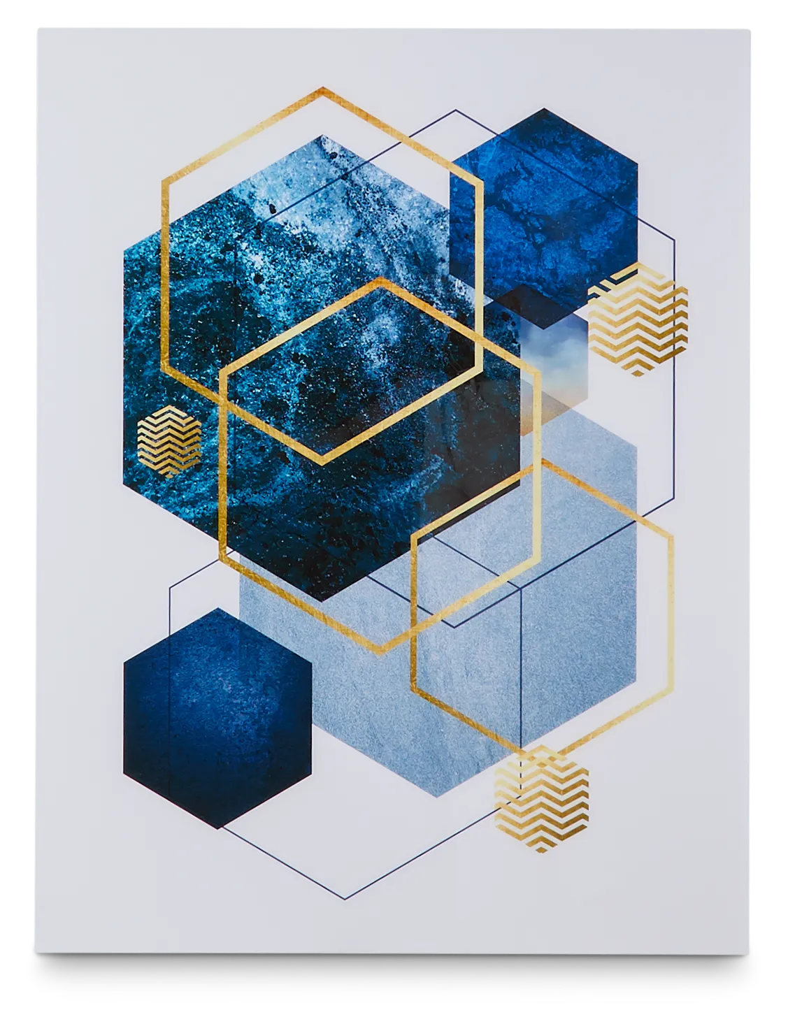 Niloy Dark Blue Acrylic Wall Art