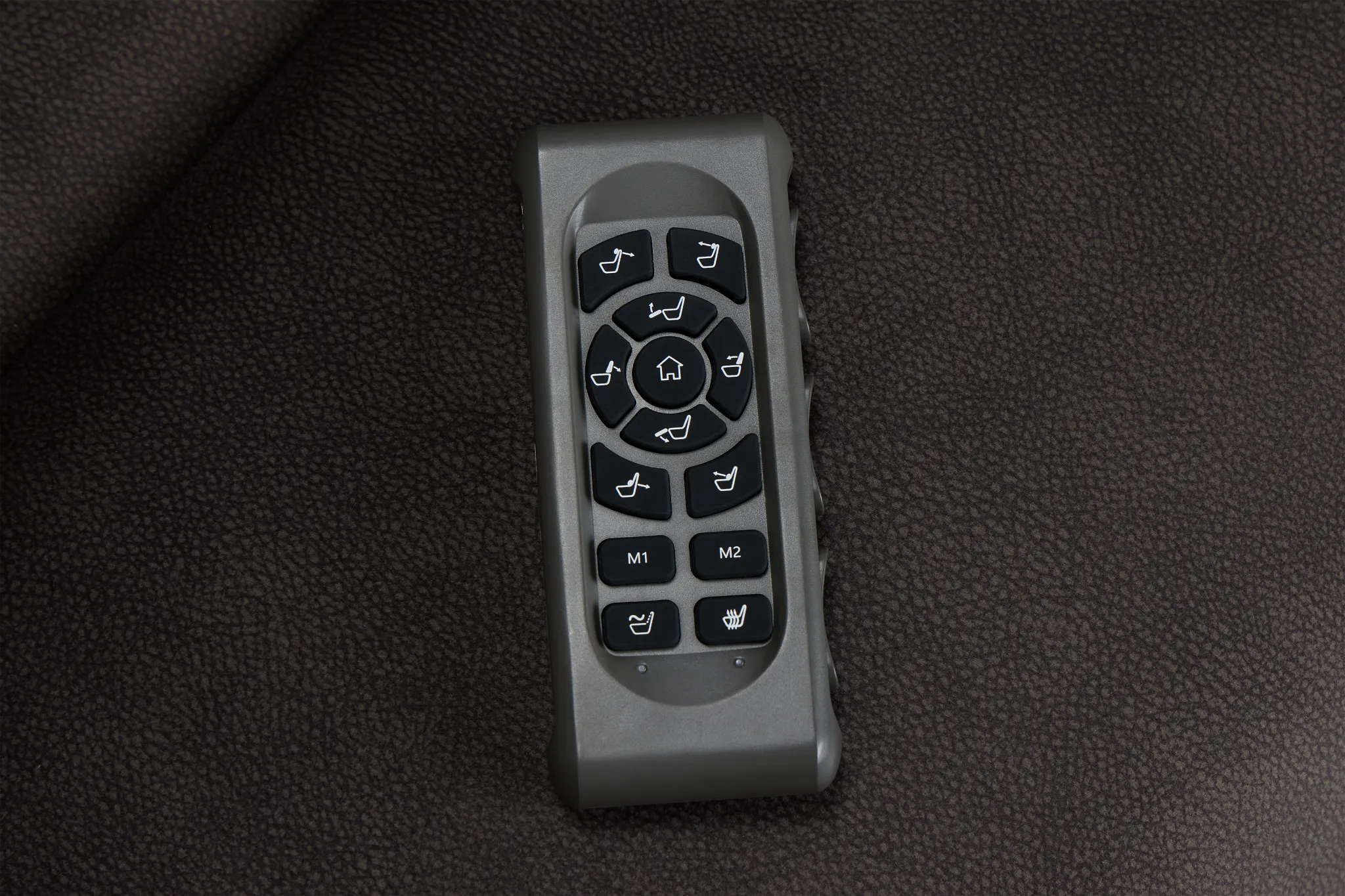 Wells Dark Brown Fabric Power Recliner With Heat And Massage