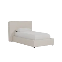 Grayton Revenue Dark Blue 44" Upholstered Platform Bed