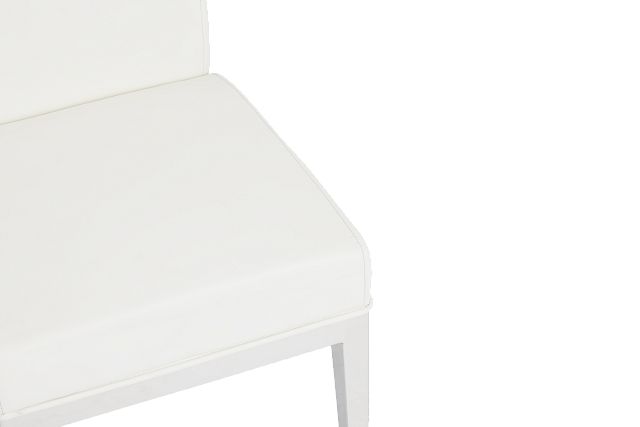 Neo White Rect Table & 4 Metal Chairs (8)