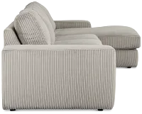 Charlie Gray Fabric Small Right Chaise Sectional