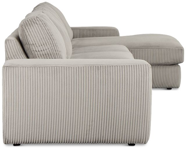 Charlie Gray Fabric Small Right Chaise Sectional