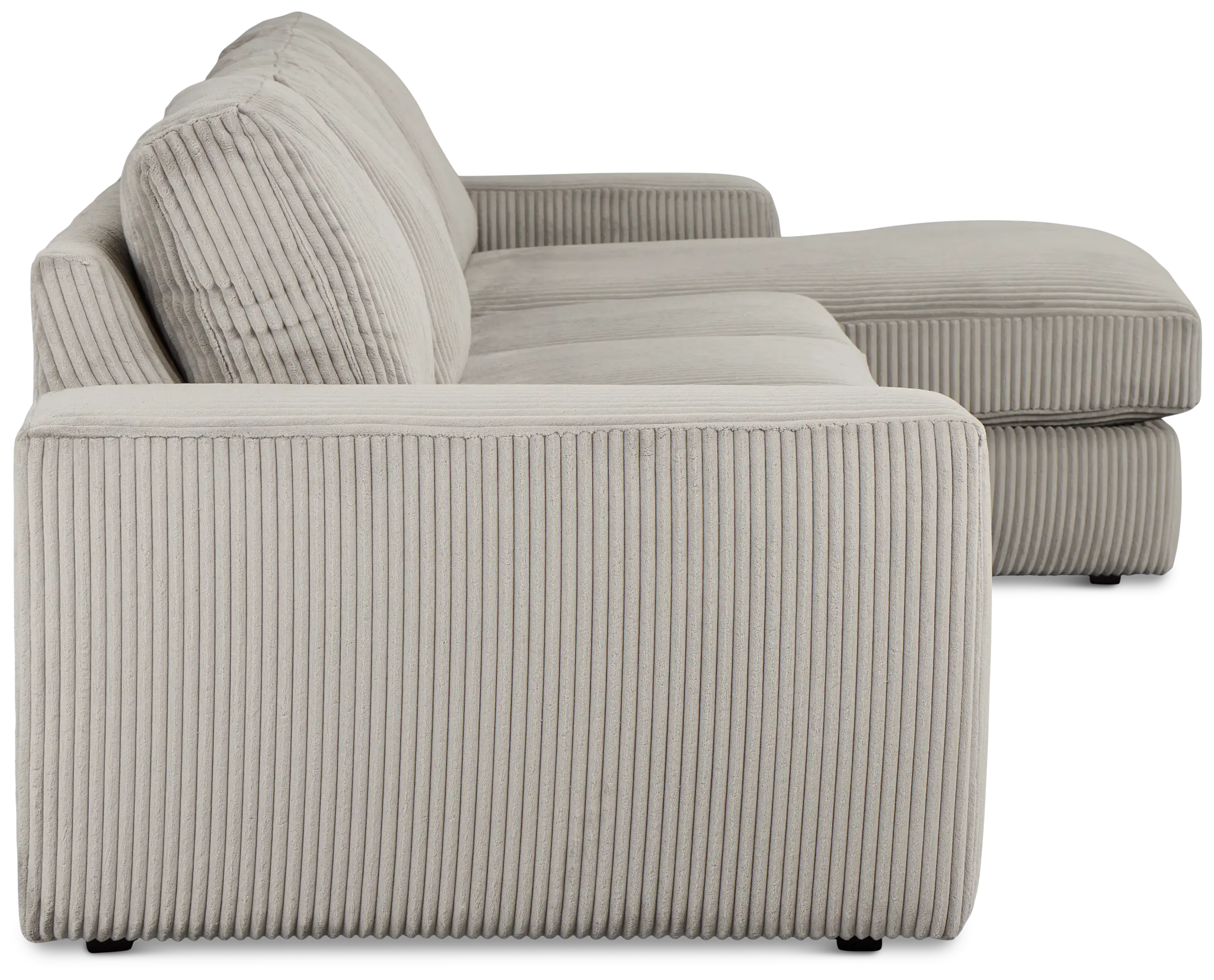 Charlie Gray Fabric Small Right Chaise Sectional Charlie Gray Fabric Small Right Chaise Sectional