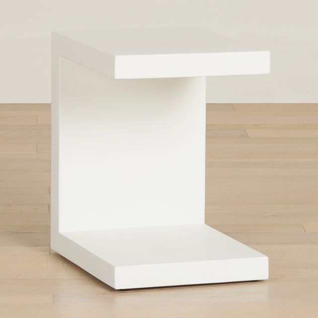 Brio White Square End Table